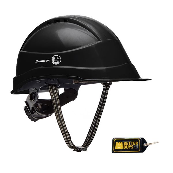 Dromex Protective Hard Hat - Worker Safety Helmet &amp; Gel Key Holder