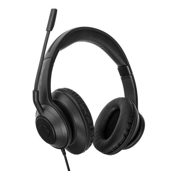 Targus Wired Stereo USB-A Dual Ear Headset with Microphone with dedicated Audio Control - Black