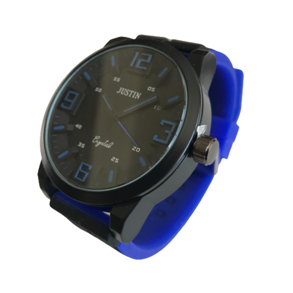 Justin Mens Quartz Metal Analog Watch with Oversized Dial