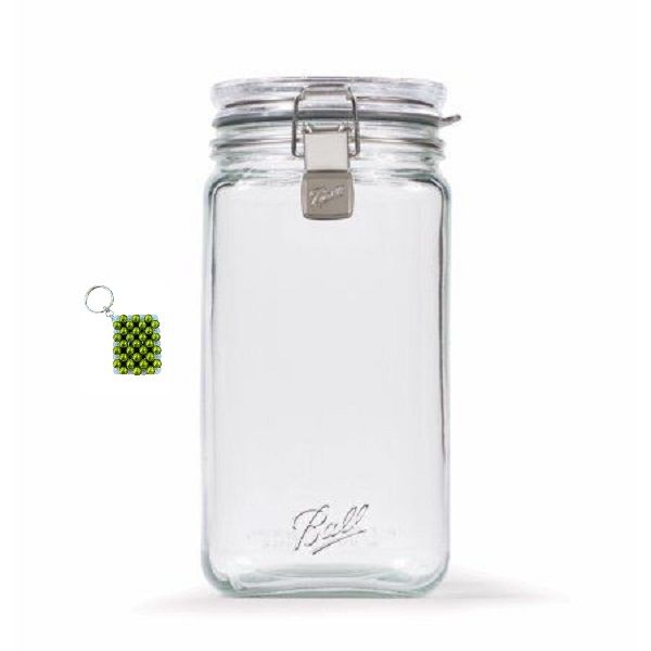 1 L Honey Jar-Elegant Glass Container for Storing &amp; Key Holder