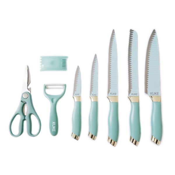8 Piece Knife Set - Turqoise