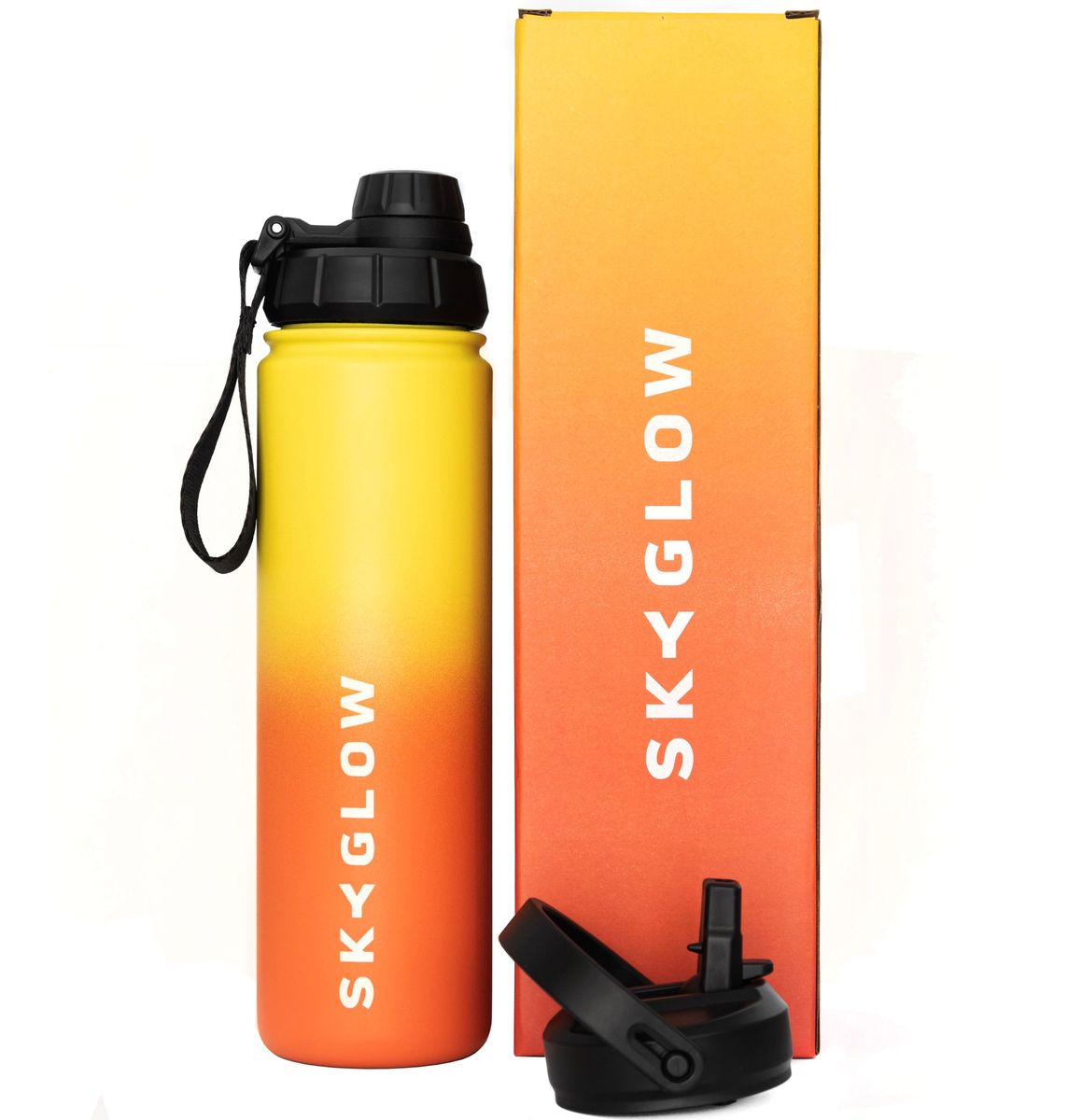 SkyGlow Double Wall Water Bottle Gym Water Bottles Sports Water