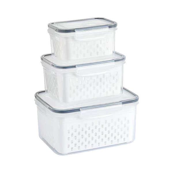 3 Piece Click and Seal Fresh Keeping Food Storage Box