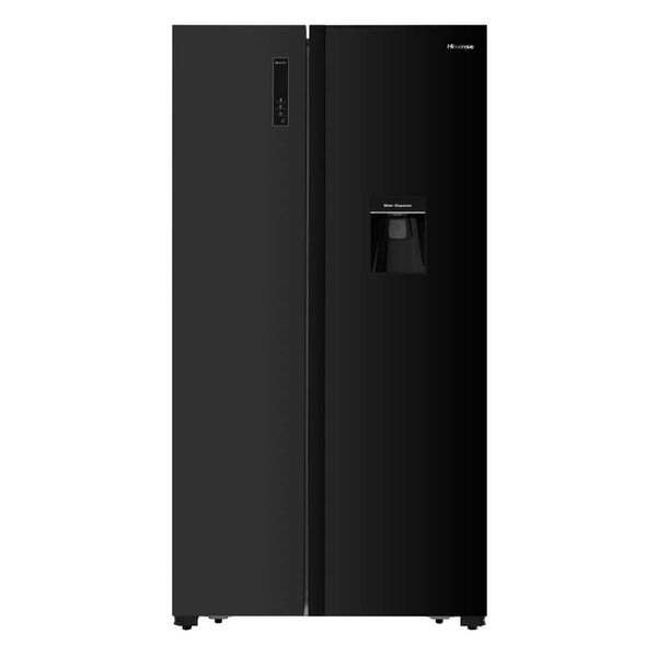 Hisense 512L Black S/S Refrigerator With Water Dispenser, A+, -H670SMIB-WD