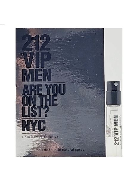 212 VIP Men Are You on The List? NYC By Carolina Herrera 1.5ml
