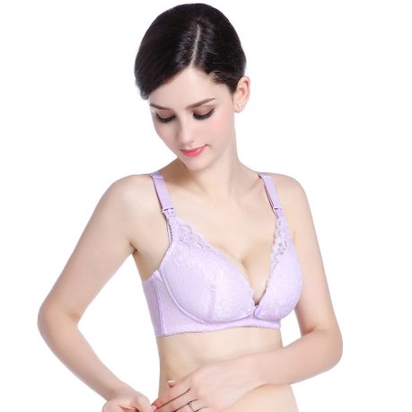 Unicoo Breathable Lace Top & Middle Open Nursing Bra - Purple - C Cup, Shop Today. Get it Tomorrow!