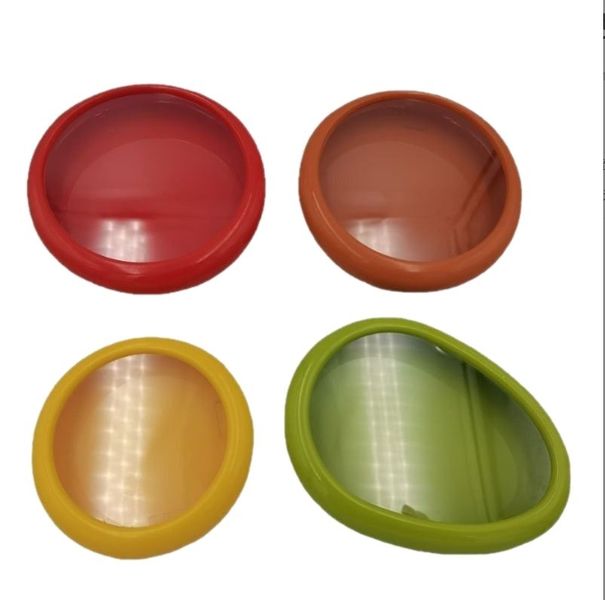 4pcs Transparent Film Refrigerator Food Storage Container, Portable