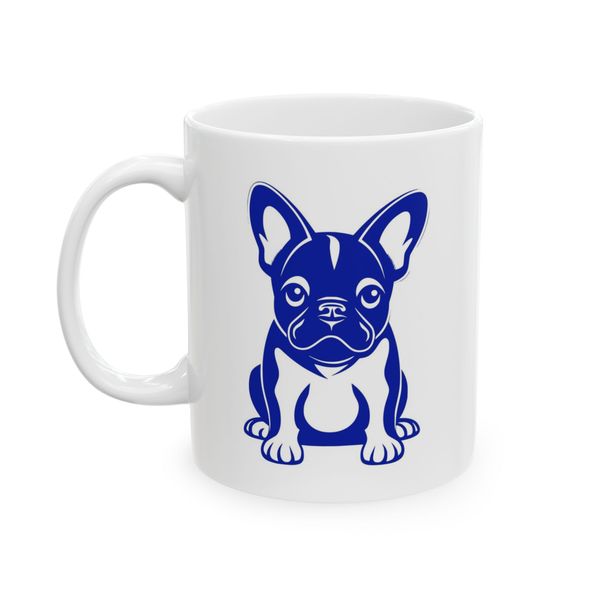 French Bulldog Mug - Blue French Bulldog Illustration
