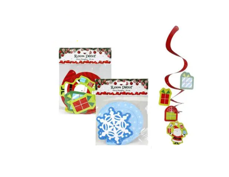 Xmas Dizzy Danglers Room Decor 55cm x 4