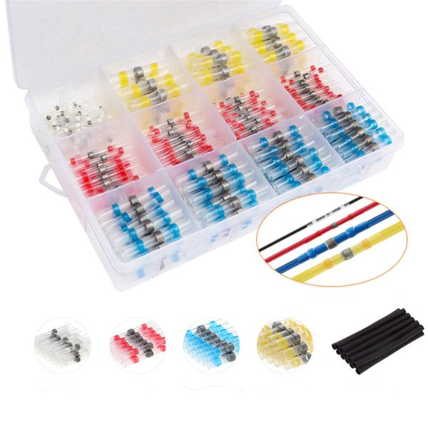 250Pcs Solder Sleeve Heat Shrink Wire Splice Connector Terminal Sleeve
