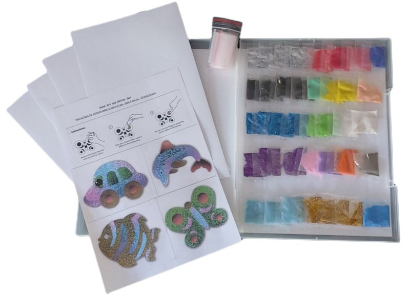 Sand Art with Glitter Kit (47 Pieces) for Ages 3+
