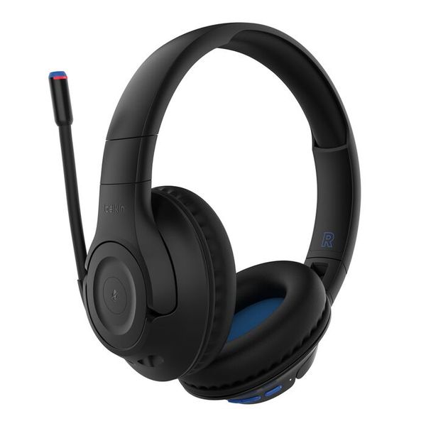Belkin SoundForm Inspire Wireless Over-Ear Headset for Kids, On-Ear Headphones for Girls and Boys, Online Learning, &amp; Travel with Built-In Microphone