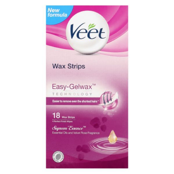 Veet Suprem' Essence Wax Strips Legs &amp; Body 18 Strips