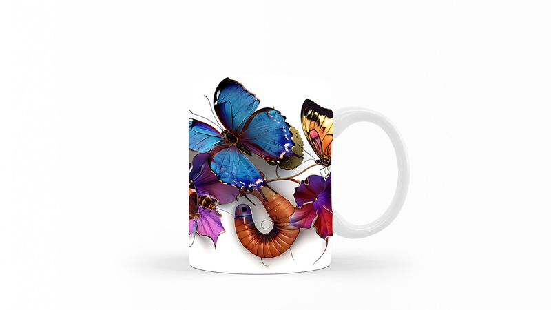 Designer Art Coffee Mug -102-Butterfly
