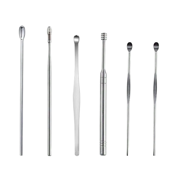 6pcs Professional Stainless Steel Earwax Removal Tool Set - Silver