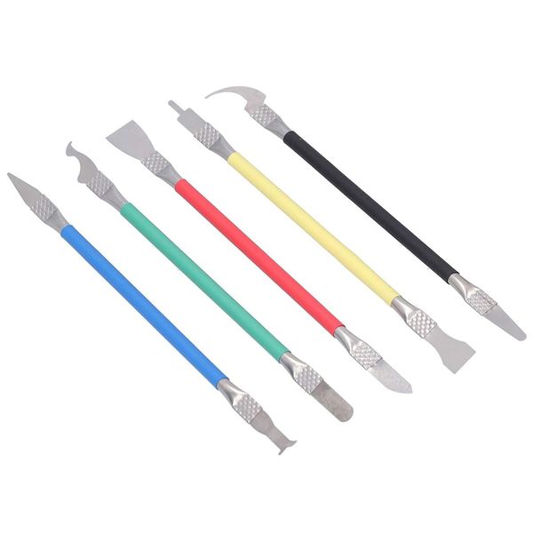 5 in 1 Ultra-Thin IC Chip Repair Tools Set CPU Dual Ends Metal Spudger Set