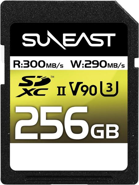 SunEast Ultimate Pro V90 256GB SDXC Memory Card UHS-II U3 290MB/s