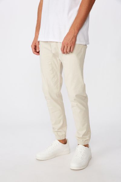 Men's Cotton On Drake Cuffed Pant - Ecru