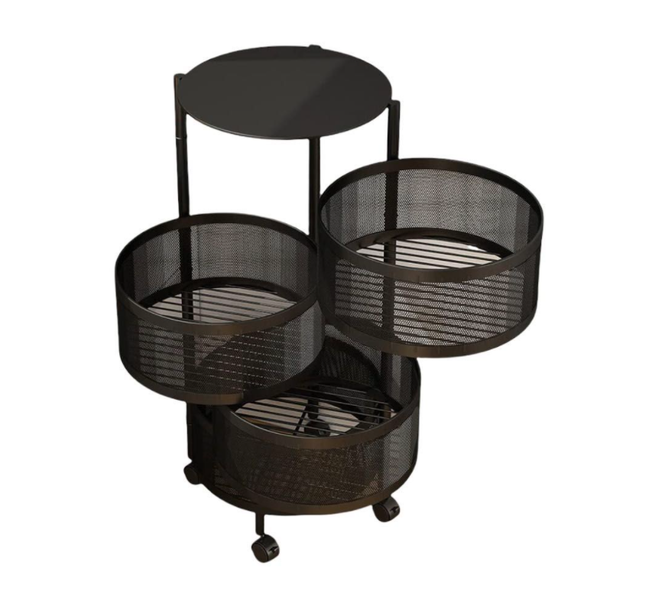 Boo 3 Layer Rotating Kitchen Storage Rack Organizer