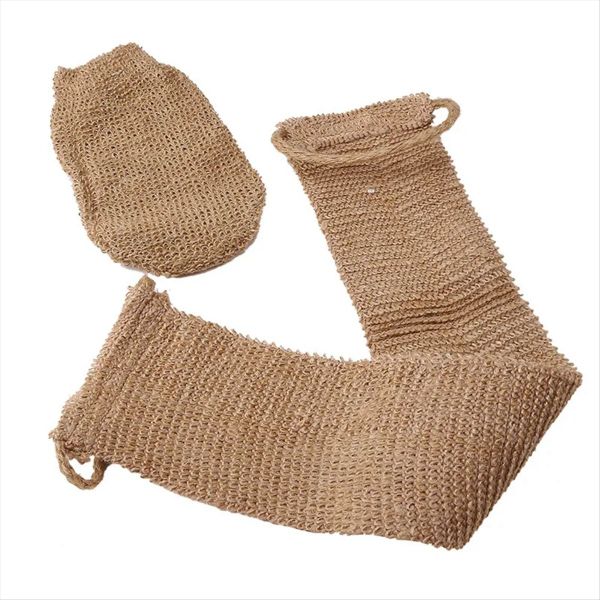 Ramie Bath Towel Shower Towel Back Body Exfoliating Belt Scrubber