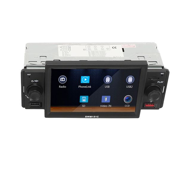 5" Single DIN, BT5.1, Backup Cam