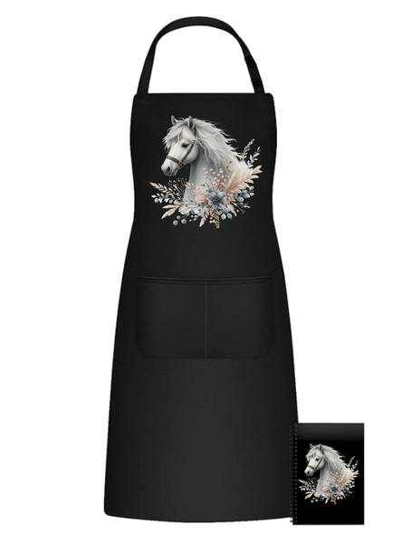 Fun Kitchen Braai Apron - Floral Boho Horse