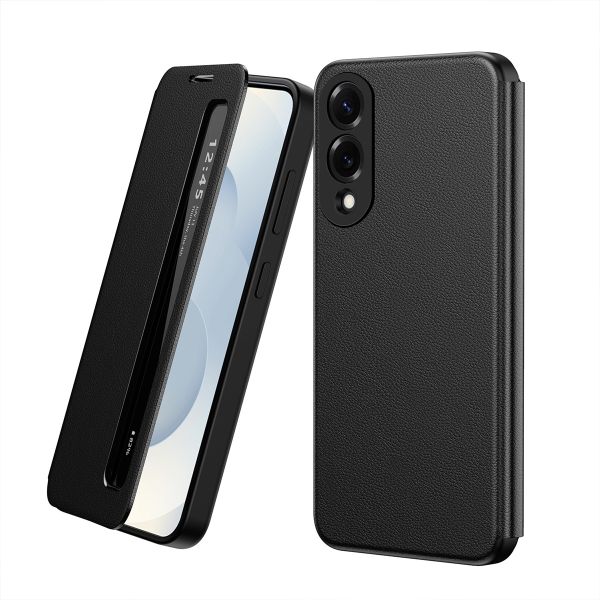 Smart Window PU Leather Flip Cover Compatible With Samsung Galaxy S22 Ultra