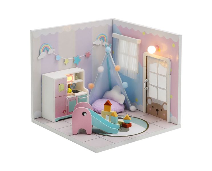 Pocohouze Rainbow Room DIY Miniature House Kit