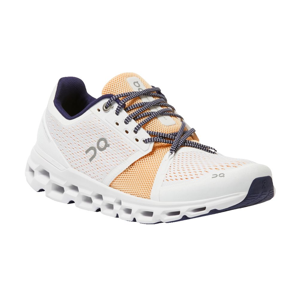 ON Shoes - CloudStratus White Almond - Women - Road Running Stability ...