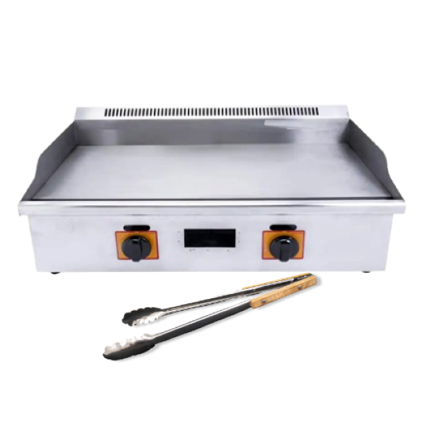 Dansup Table Top Stainless Steel Flat Plate Gas Griddle with Tong