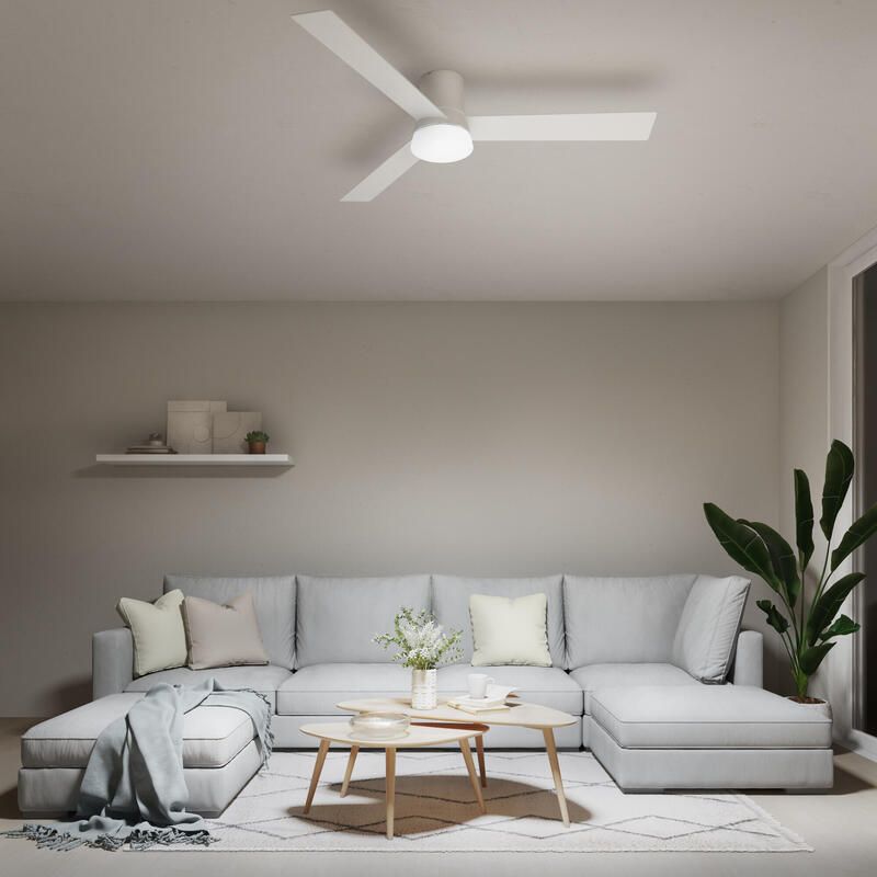 Inspire Ceiling Fan LED 2200lm Metal White Wood