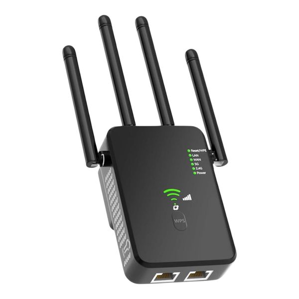 GC-WiFi Extender With 4 Antenna Dual Band 5G &amp; 2.4G-1200Mbps Signal Booster