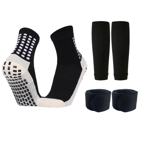 Football Grip Socks, Shin Guards &amp; Sports Tape 3-Piece Set