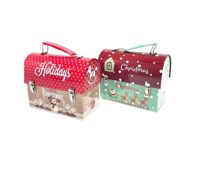 Christmas Themed Postbox Tin - Set of 2