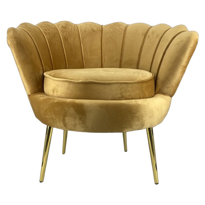 Flower Shaped Upholstered Velvet Accent Chair Shop Today. Get it