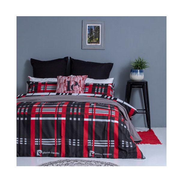 Pierre Cardin Microfibre Duvet Cover- Boulevard Check