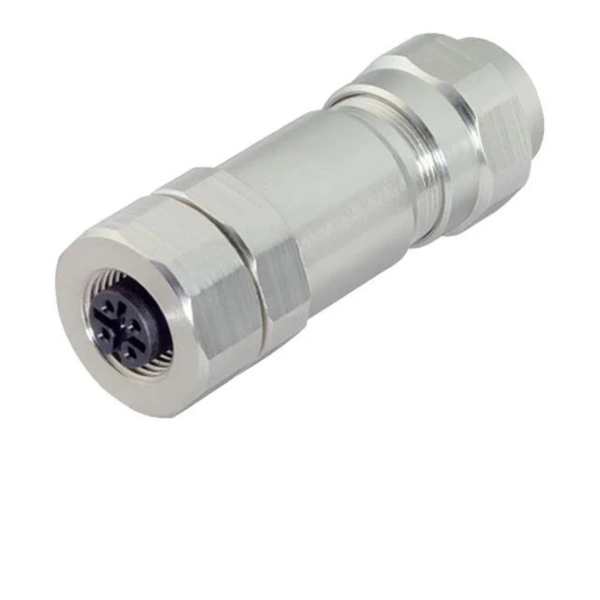 99-1436-992-05 - M12 A-Coded 5-Pin Female SS Connector, IP68/IP69K