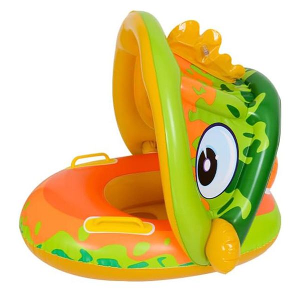 Inflatable Baby Pool Float with Canopy Baby Floats Infant Swimming Ring