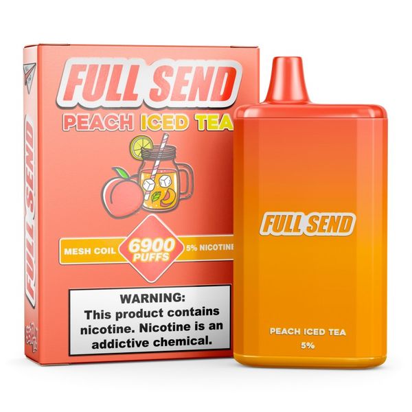 Full Send 6900 Puffs Rechargeable Disposable Vape - Peach Iced Tea