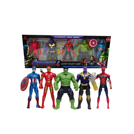 Avengers Endgame 5-in-1 Super Hero Action Figure Set - Ages 3+ Image