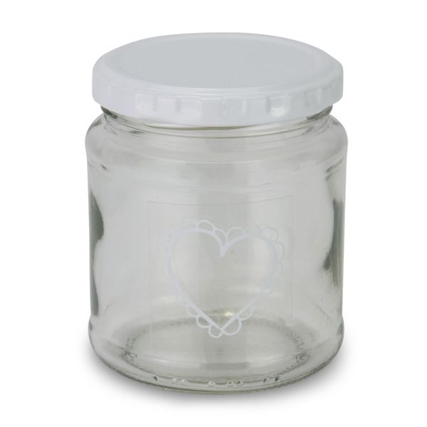 Jars - Lace Heart - Transparent - Glass - 291ml