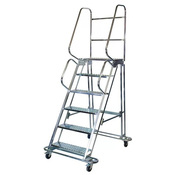 6 Step Mobile Safety Ladder with Locking Castor (1500mm)