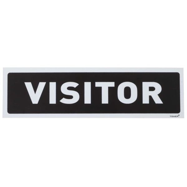 Tower Visitor Adhesive Sign 50 x 180mm