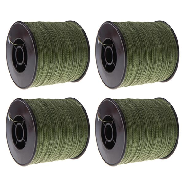 4X 300M Fishing Line 100 LB 0 55mm Strong PE Braid Green