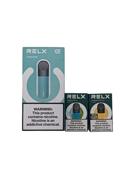 RELX Essential Steel Blue Kit with 2 Pods - 670mA