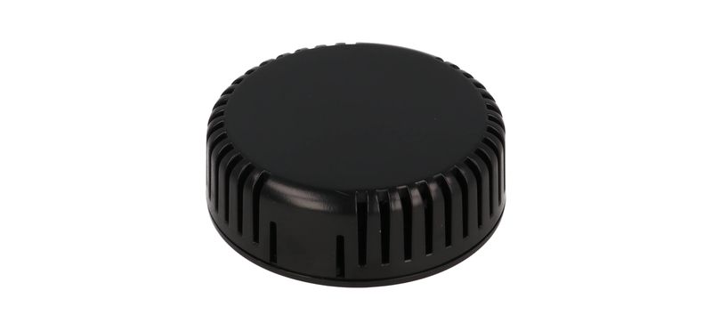 1551V12BK ABS Miniature Vented Enclosure 60x20mm Black IP30 Snap-Fit