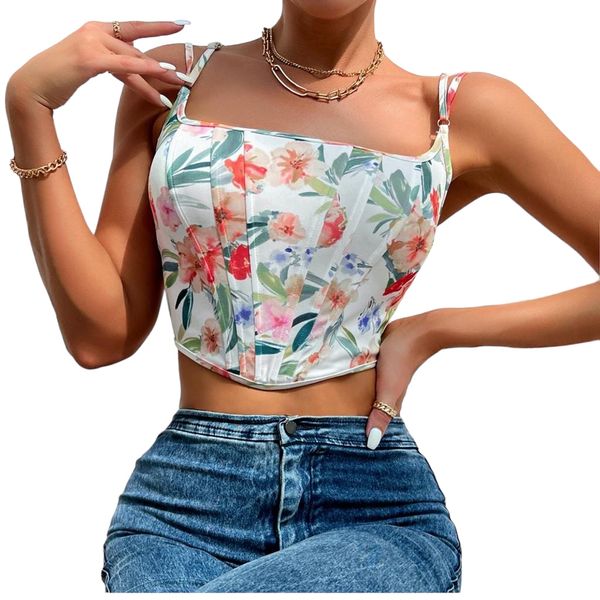 Bertha Tank Crop Corset Top Bustier Cami Top