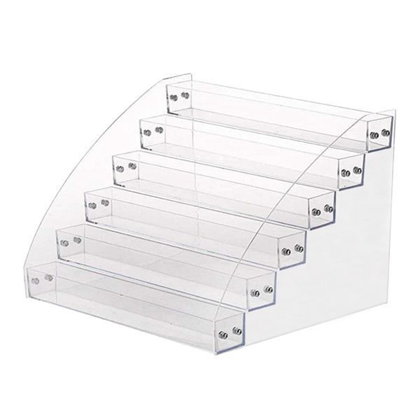 6-Layer Detachable Acrylic Nail Polish Rack Clear Makeup Organizer