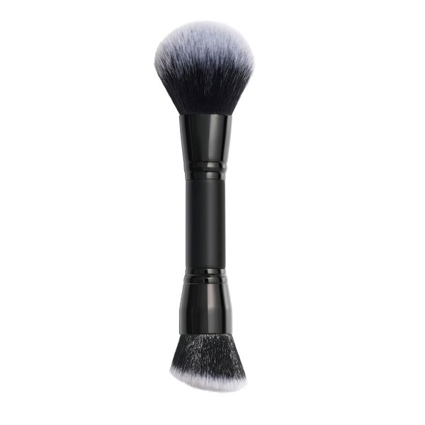 Dual-Ended Foundation &amp; Powder Brush - 2-in-1 Liquid to Finish Tool (Vegan)