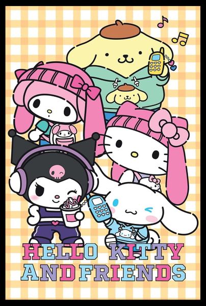 Sanrio (Hello Kitty) Poster with Black Frame - 66cm x 96.5cm